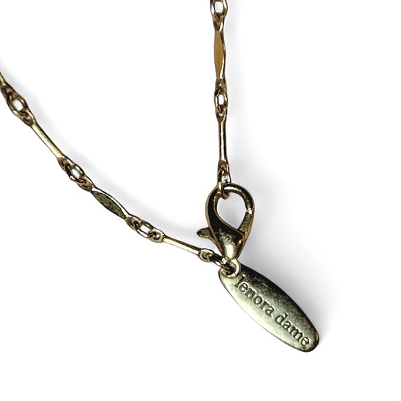 Lenora Dame Anthropologie Green Bird Gold Tone Necklace - Picture 5 of 5